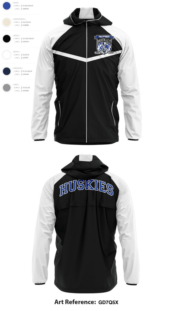 HOWARD COUNTY YOUTH HOCKEY CLUB 22258826 Windbreaker - 2