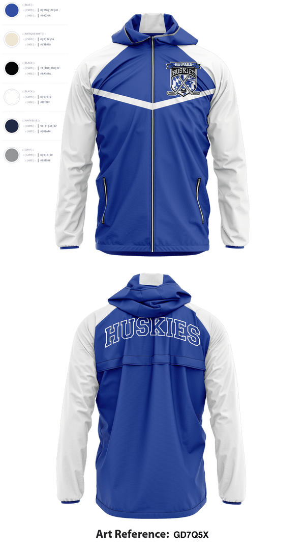HOWARD COUNTY YOUTH HOCKEY CLUB 22258826 Windbreaker - 3