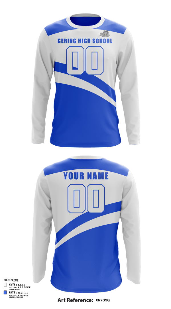 Gering High School Volleyball 94429714 Long Sleeve Performance Shirt - 158