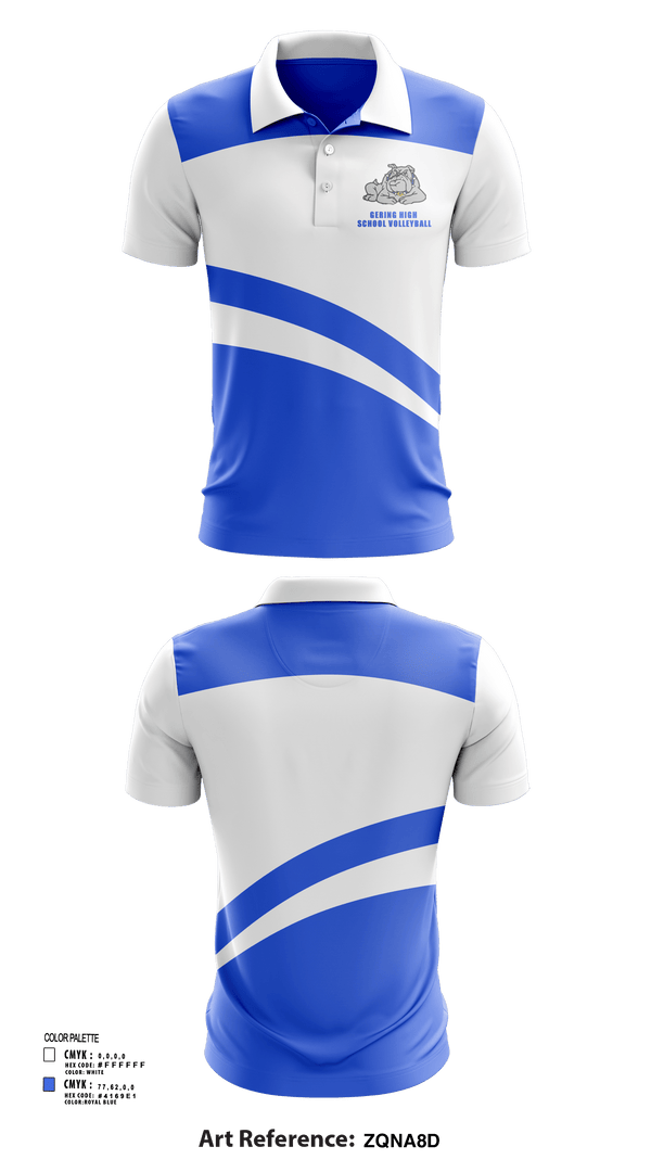 Gering High School Volleyball 94429714 Short Sleeve Performance Polo - 156