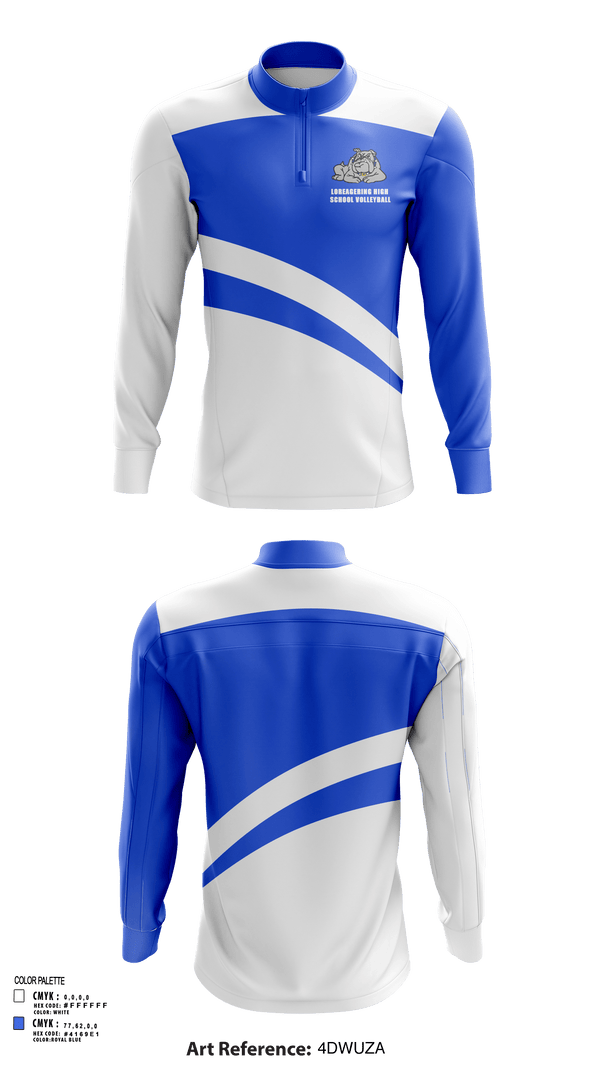 Gering High School Volleyball 94429714 Quarter Zip Jacket - 3