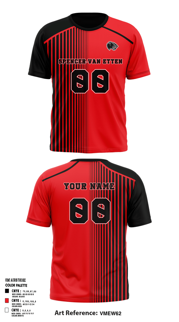 Spencer-Van Etten Middle School Volleyball 95267512 Short Sleeve Performance Shirt - 3