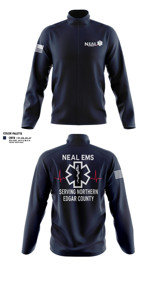 Fleece Jacket, NEAL EMS, EMS/EMT, Teamtime, Team time, sublimation, custom sports apparel, team uniforms, spirit wear, spiritwear, sports uniforms, custom shirts, team store, custom team store, fundraiser sports, apparel fundraiser