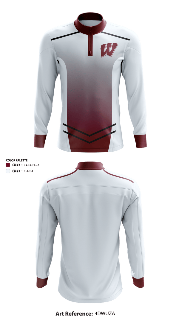 Waskom High School Volleyball 72378771 Quarter Zip Jacket -1