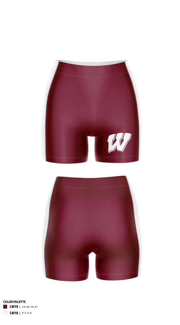 Waskom High School Volleyball 72378771 Women's Compression Shorts - 1