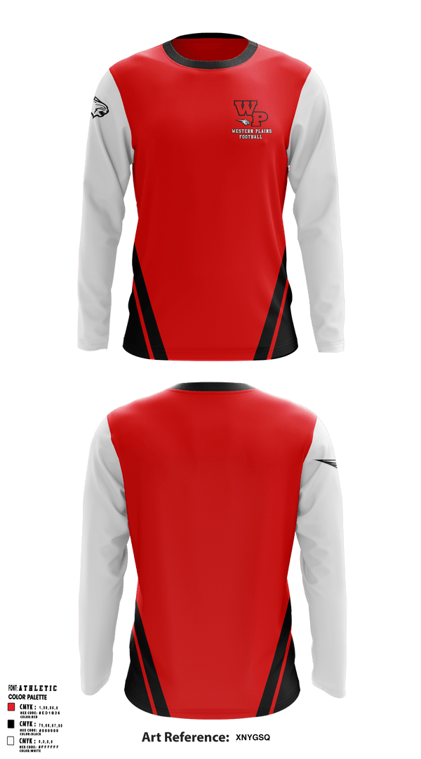 Western Plains High School Football 50585317 Long Sleeve Performance Shirt - 1