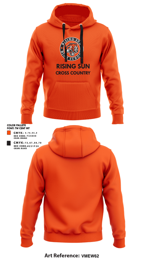 Rising Sun High School Cross Country 36373162 Hoodie - 1