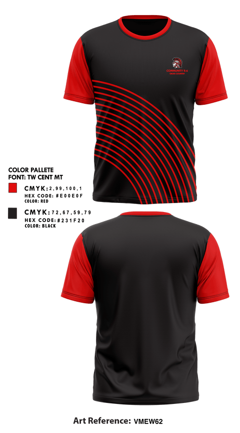 Community R-6 High School Cross Country 69678313 Short Sleeve Performance Shirt - 1