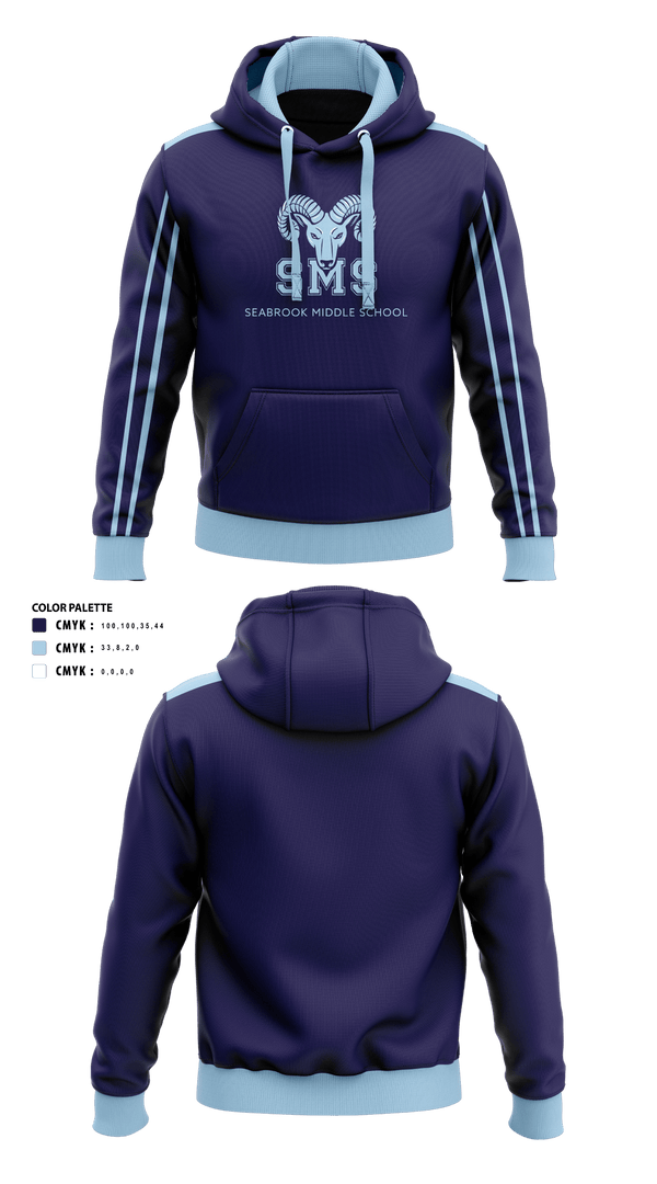 Seabrook Middle School Cross Country 67061489 Hoodie - 1