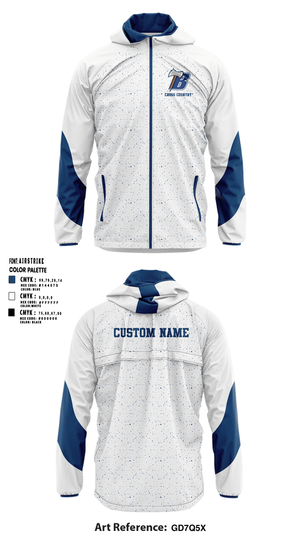 Bemidji High School Cross Country 58215193 Windbreaker - 1