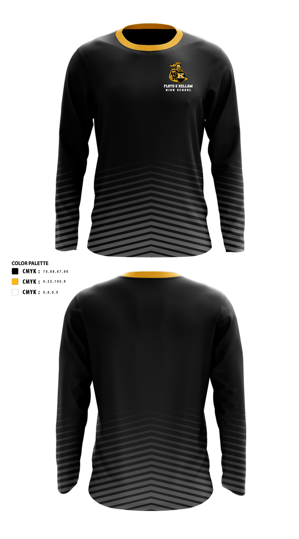 Floyd E Kellam High School Cross Country 93737190 Long Sleeve Performance Shirt - 1
