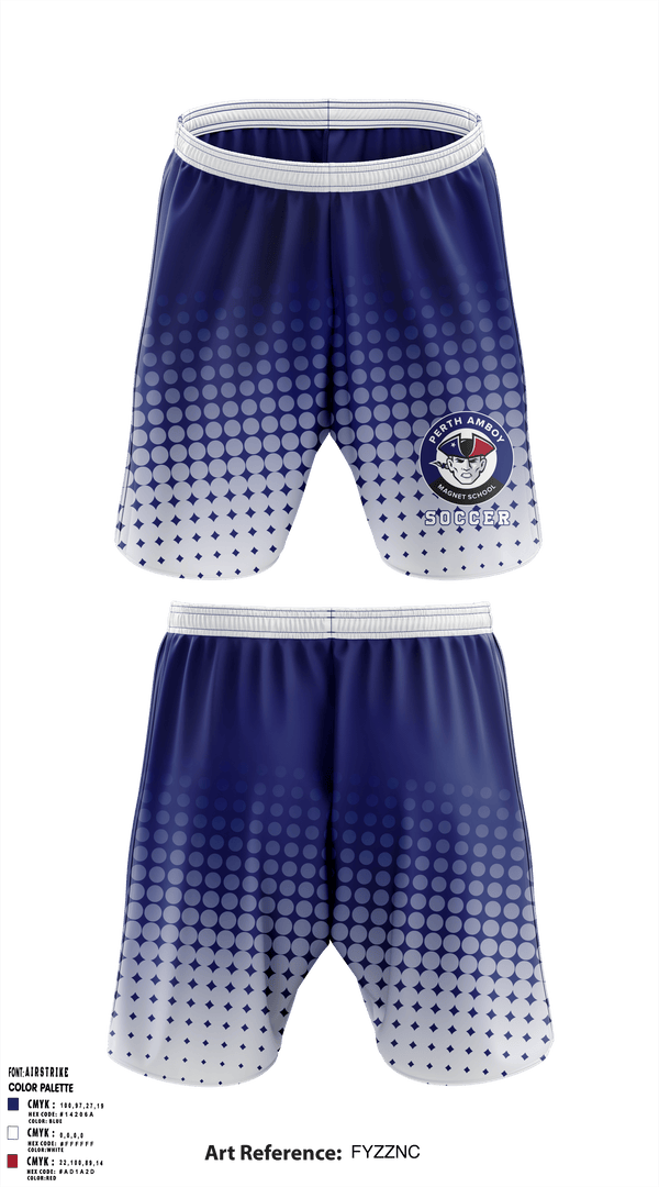 Perth Amboy Magnet School Soccer 11341970 Athletic Shorts With Pockets - 40