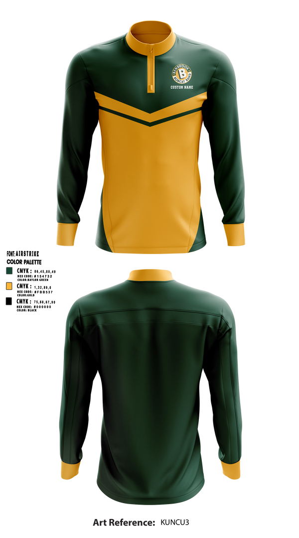 Benbrook High School Bobcat Marching Band 42896694 Quarter Zip Jacket - 1