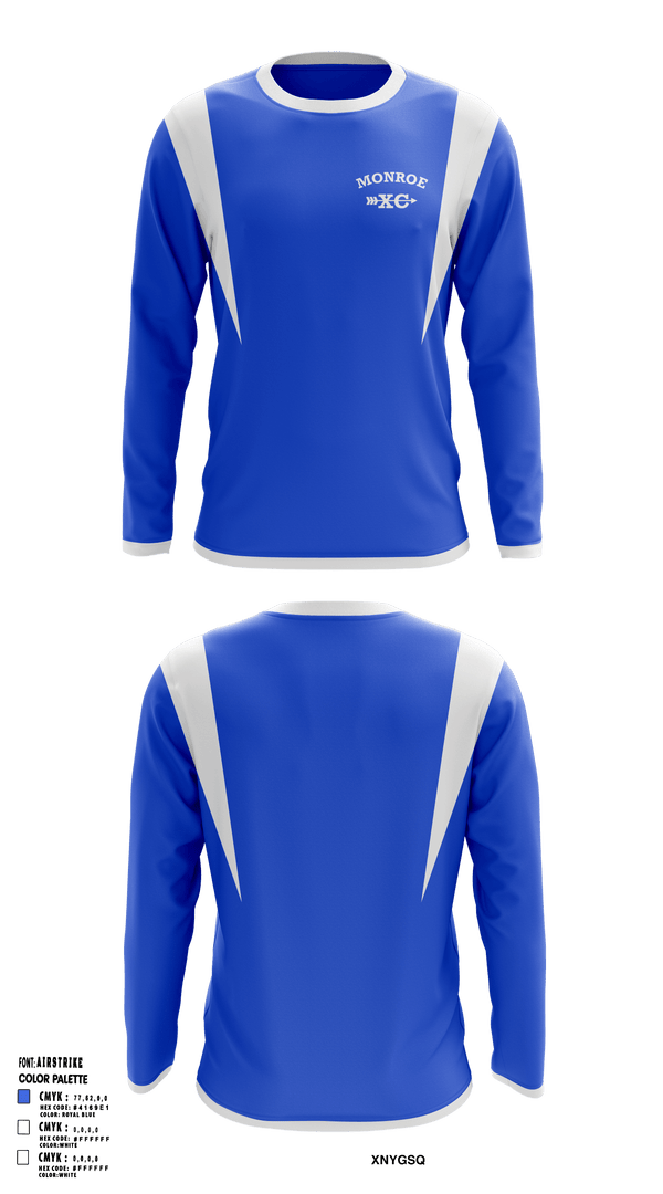 Monroe Cross Country 86835649 Long Sleeve Performance Shirt - 1