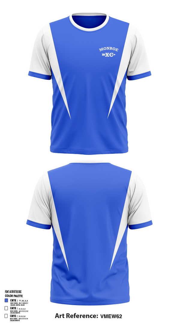 Monroe Cross Country 86835649 Short Sleeve Performance Shirt - 1