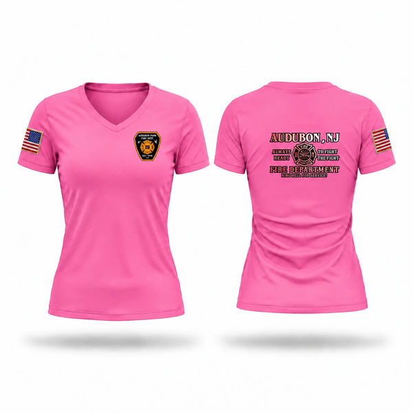 Womens Short Sleeve Vneck Shirt, Audubon, Fire Department, Teamtime, Team time, sublimation, custom sports apparel, team uniforms, spirit wear, spiritwear, sports uniforms, custom shirts, team store, custom team store, fundraiser sports, apparel fundraiser