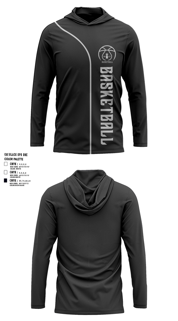 Illinois Impact Basketball 87881800 Long Sleeve Performance Shirt with hood - 2