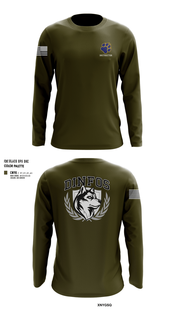 DINFOS (Defense Information School) 29284303 Long Sleeve Performance Shirt -104