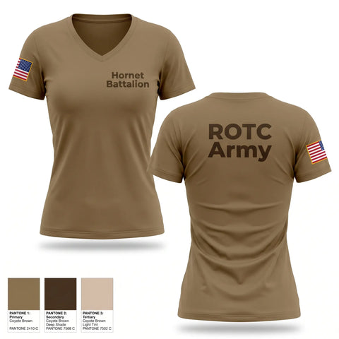 Womens Short Sleeve Vneck Shirt, Hornet Battalion, National Guard, Teamtime, Team time, sublimation, custom sports apparel, team uniforms, spirit wear, spiritwear, sports uniforms, custom shirts, team store, custom team store, fundraiser sports, apparel fundraiser
