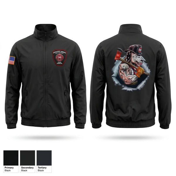 Windbreaker, ISELIN, Fire Department, Teamtime, Team time, sublimation, custom sports apparel, team uniforms, spirit wear, spiritwear, sports uniforms, custom shirts, team store, custom team store, fundraiser sports, apparel fundraiser