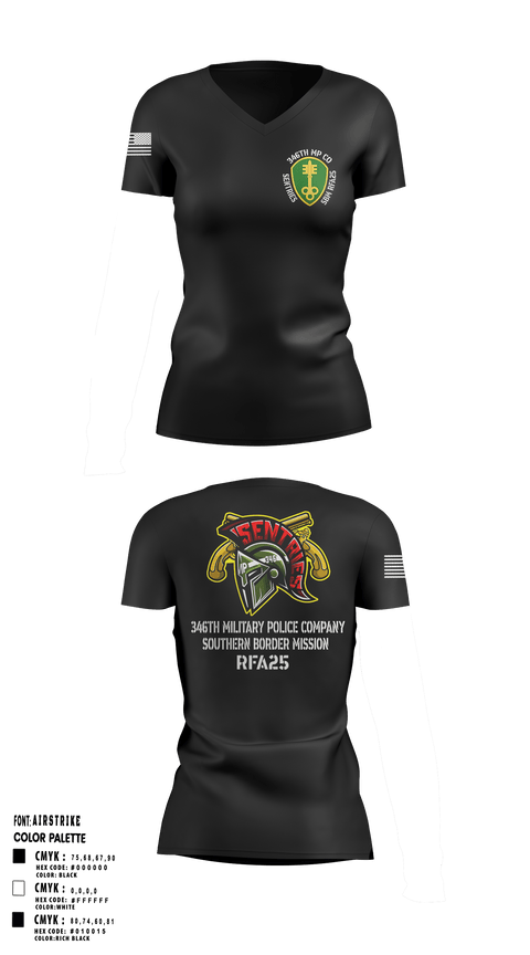 346 MP CO 9773492 Women's Short Sleeve V-neck Shirt - 3