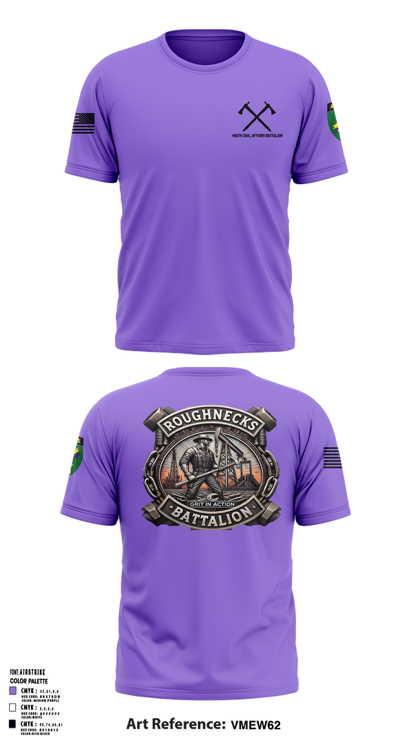 486th Civil Affairs Battalion Short Sleeve Performance Shirt - 1