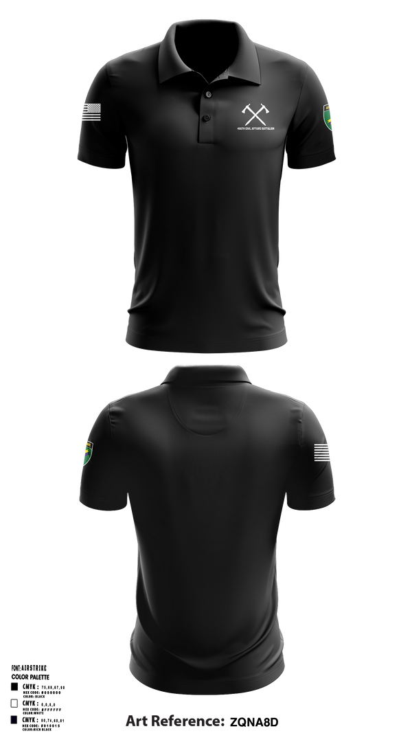 486th Civil Affairs Battalion Short Sleeve Performance Polo - 1