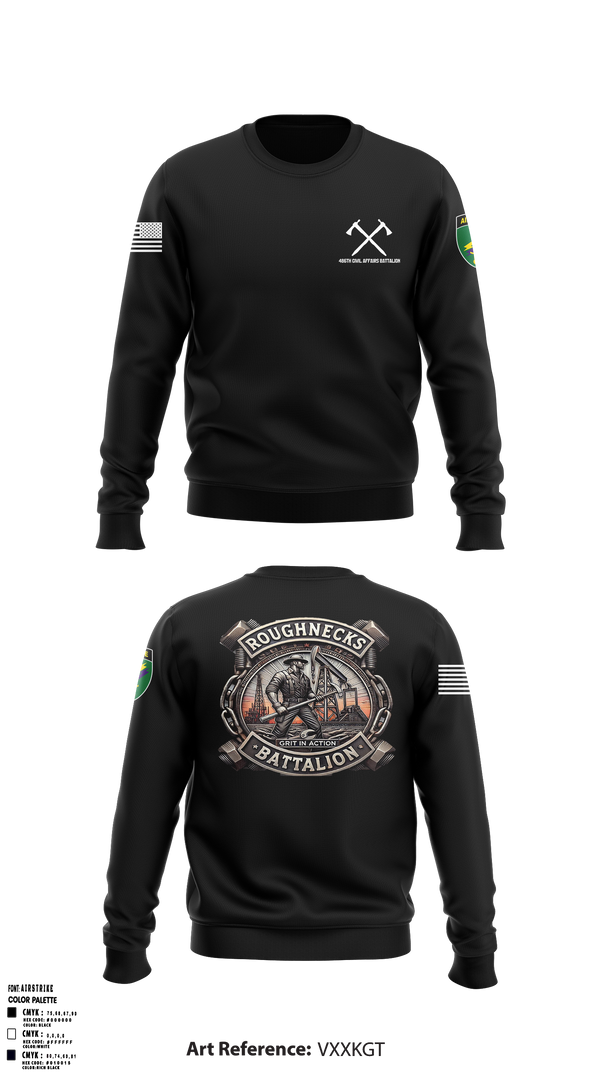 486th Civil Affairs Battalion Crew Neck Sweatshirt - 2