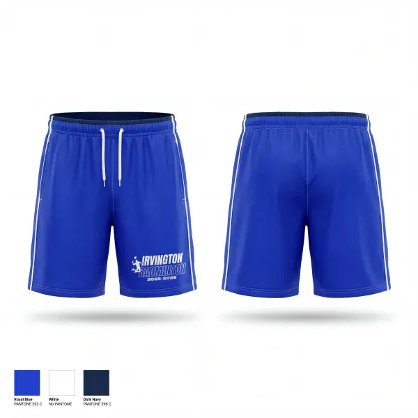 Athletic Shorts With Pockets, Irvington High School Badminton, Spirit Store, Teamtime, Team time, sublimation, custom sports apparel, team uniforms, spirit wear, spiritwear, sports uniforms, custom shirts, team store, custom team store, fundraiser sports, apparel fundraiser