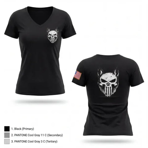 Womens Short Sleeve Vneck Shirt, ST. CHARLES COUNTY POLICE K-9, Police, Teamtime, Team time, sublimation, custom sports apparel, team uniforms, spirit wear, spiritwear, sports uniforms, custom shirts, team store, custom team store, fundraiser sports, apparel fundraiser