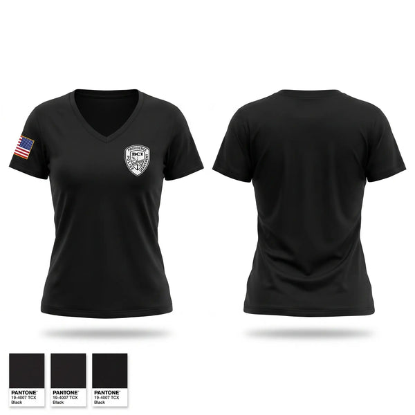 Womens Short Sleeve Vneck Shirt, Providence Police BCI, Police, Teamtime, Team time, sublimation, custom sports apparel, team uniforms, spirit wear, spiritwear, sports uniforms, custom shirts, team store, custom team store, fundraiser sports, apparel fundraiser