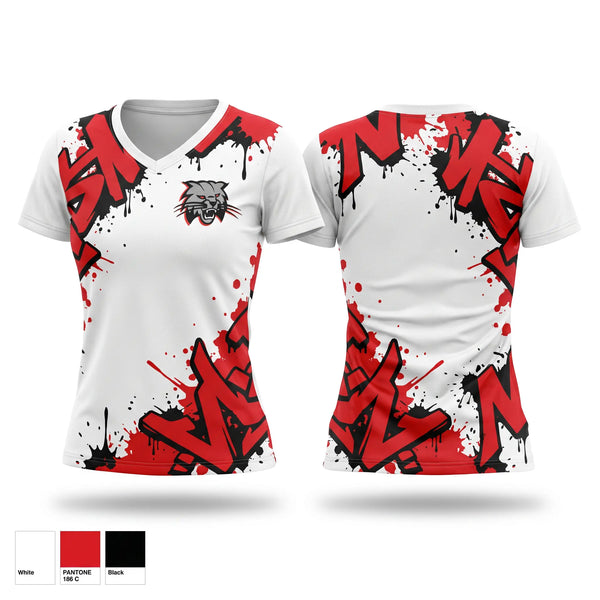 Womens Short Sleeve Vneck Shirt, Ignacio Middle School Basketball, Women's Basketball, Teamtime, Team time, sublimation, custom sports apparel, team uniforms, spirit wear, spiritwear, sports uniforms, custom shirts, team store, custom team store, fundraiser sports, apparel fundraiser