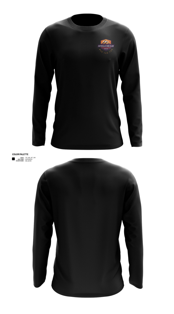 Long Sleeve Performance Shirt, Catskills Run Club, Cross Country, Teamtime, Team time, sublimation, custom sports apparel, team uniforms, spirit wear, spiritwear, sports uniforms, custom shirts, team store, custom team store, fundraiser sports, apparel fundraiser