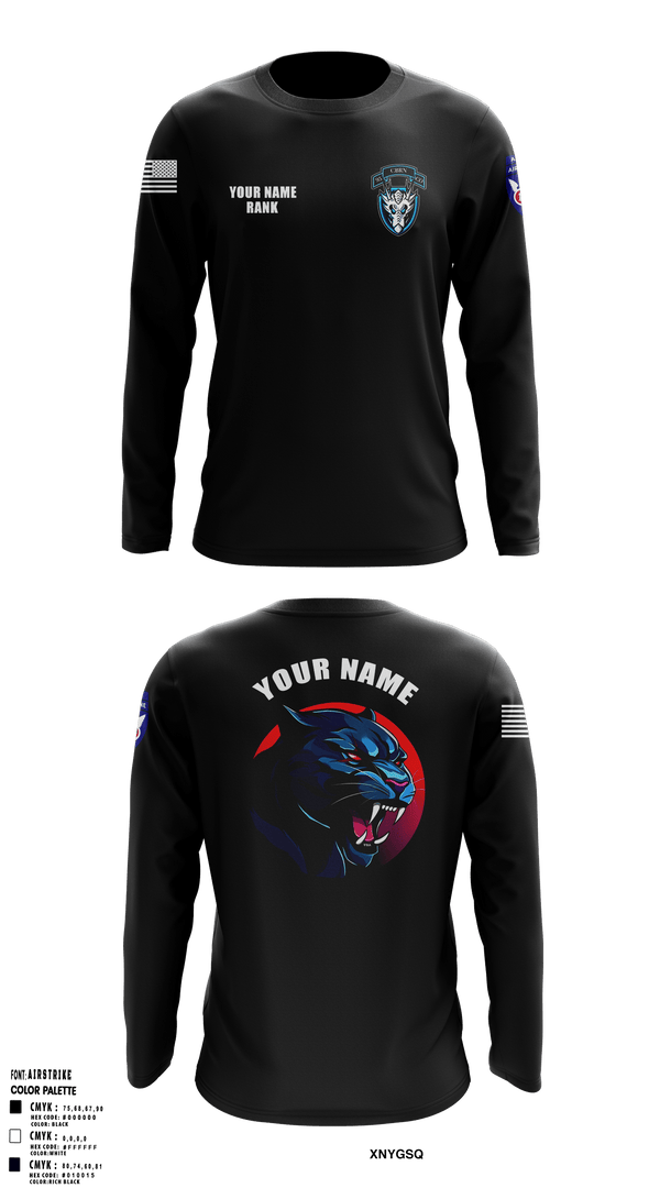 1st Platoon, 95th CBRN 66149028 Long Sleeve Performance Shirt 1