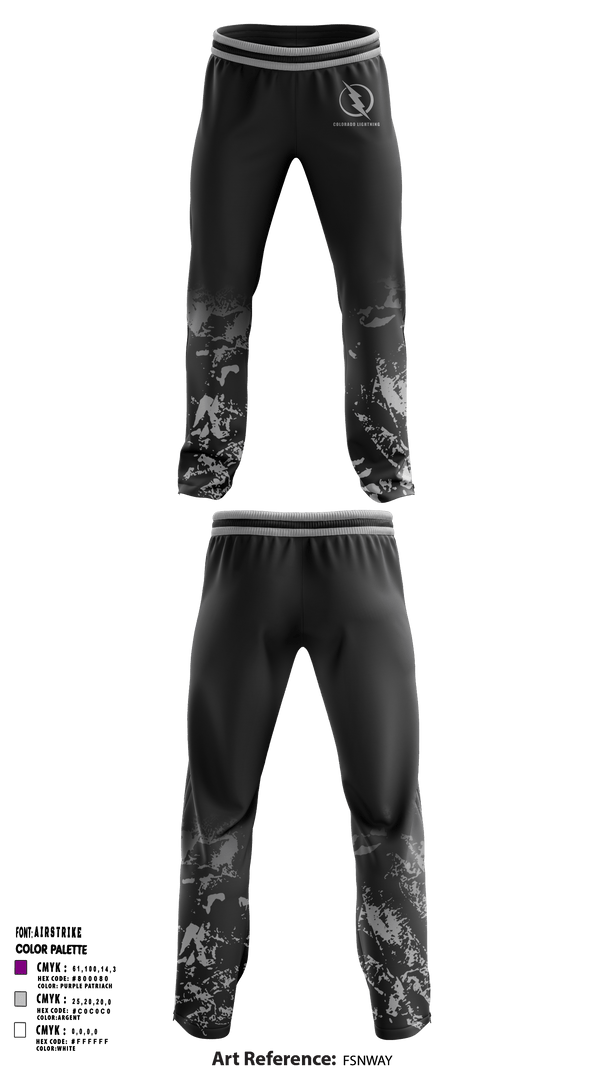 Colorado Lightning Basketball Club 24894382 Sweatpants - 1