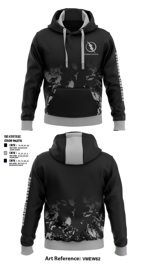 Colorado Lightning Basketball Club 24894382 Hoodie - 1