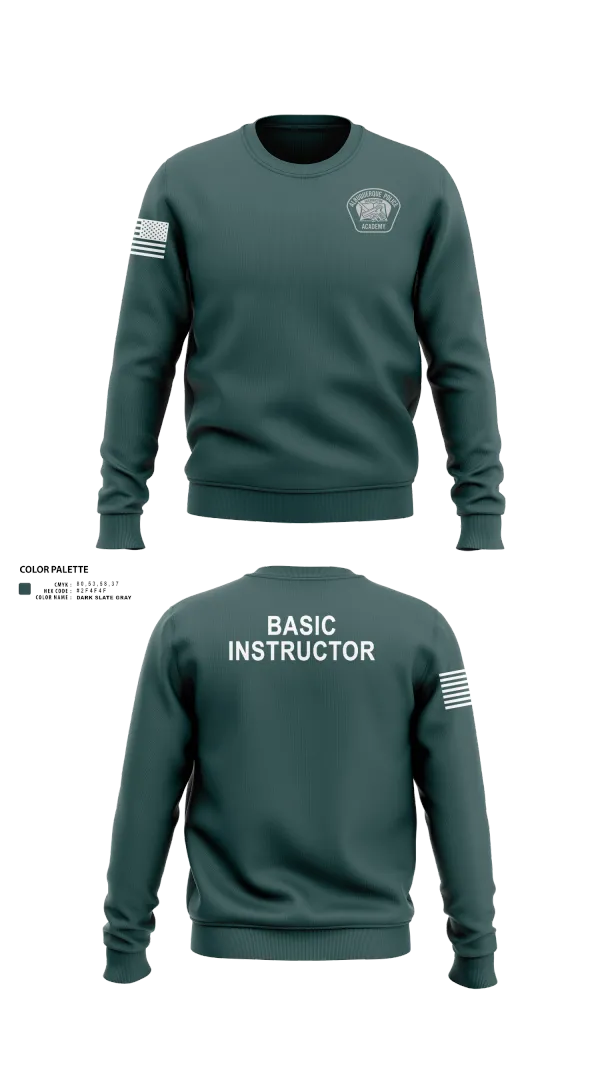 Crew Neck Sweatshirt, Academy- Basic Unit, Police, Teamtime, Team time, sublimation, custom sports apparel, team uniforms, spirit wear, spiritwear, sports uniforms, custom shirts, team store, custom team store, fundraiser sports, apparel fundraiser