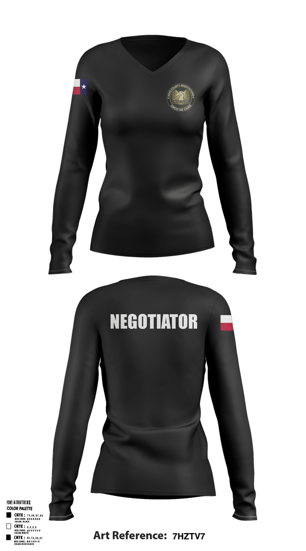 Hays County Crisis Negotiations Team 31818784 Women's Long Sleeve V-neck Shirt - 2