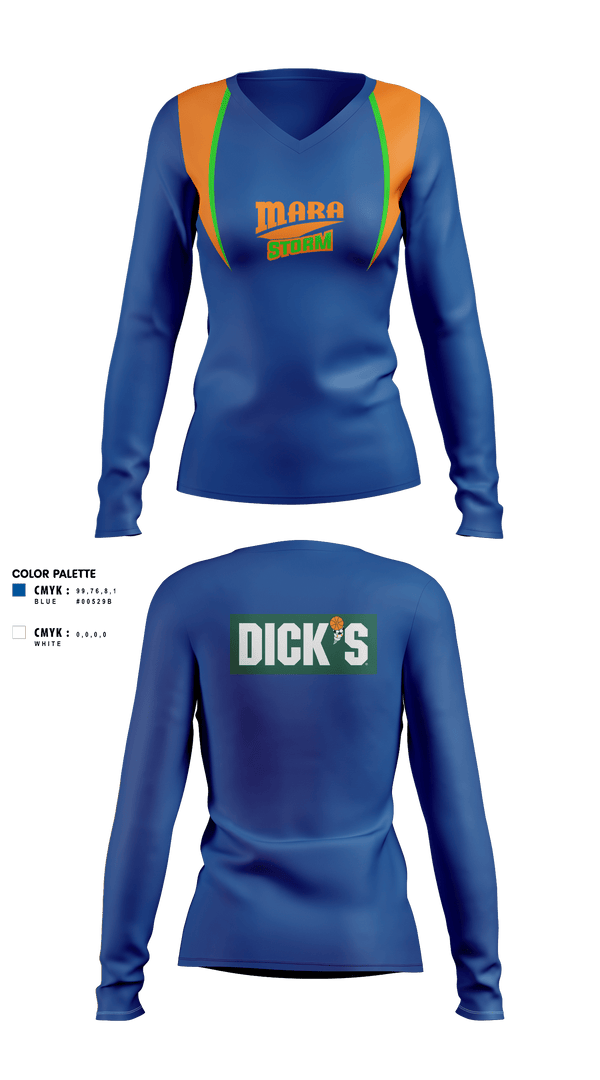 Mara Track & Field Women's Long Sleeve V-neck Shirt -6