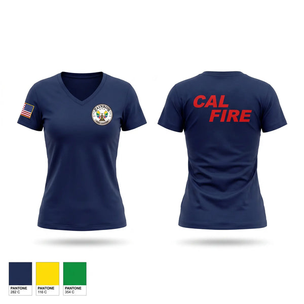 Womens Short Sleeve Vneck Shirt, CAL FIRE, Fire Department, Teamtime, Team time, sublimation, custom sports apparel, team uniforms, spirit wear, spiritwear, sports uniforms, custom shirts, team store, custom team store, fundraiser sports, apparel fundraiser