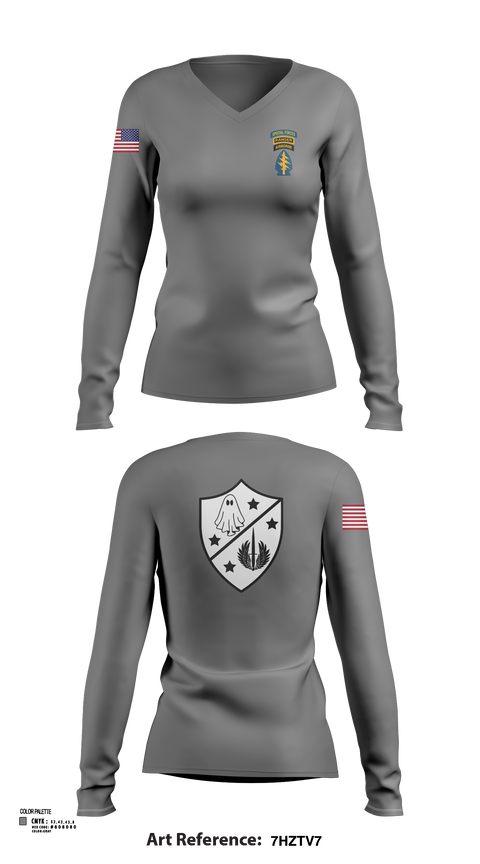 CSO 60647383 Women's Long Sleeve V-neck Shirt - 7