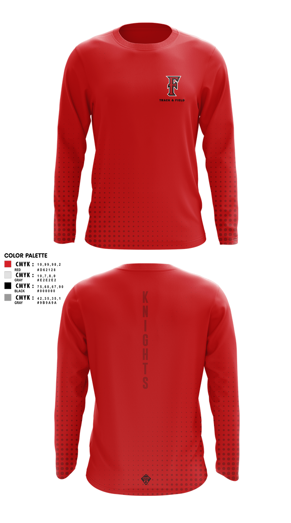 Fairview HS Track & Field 40984194 Long Sleeve Performance Shirt 1