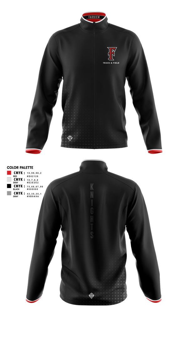 Fairview HS Track & Field 40984194 Fleece Jacket - 2
