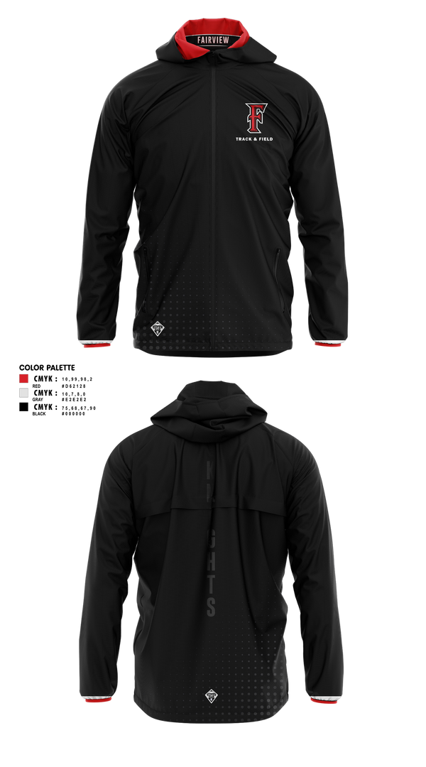 Fairview HS Track & Field 40984194 Windbreaker - 1