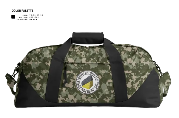 Duffle Bag, C Co 2-47 197th Infantry Brigade, , Teamtime, Team time, sublimation, custom sports apparel, team uniforms, spirit wear, spiritwear, sports uniforms, custom shirts, team store, custom team store, fundraiser sports, apparel fundraiser