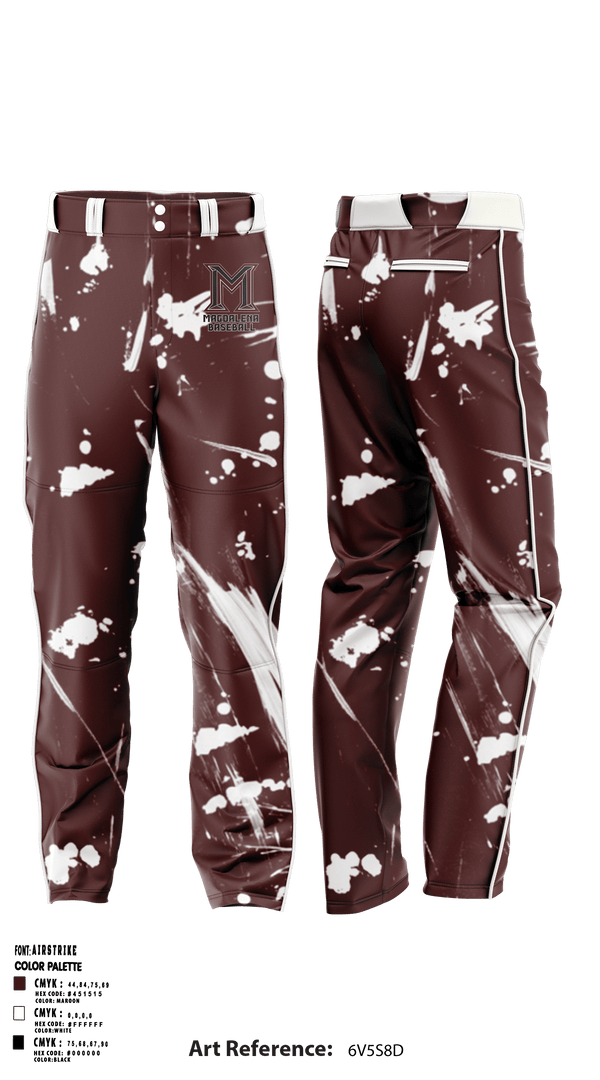 Magdalena High School Baseball 69500087 Baseball Pants - 1