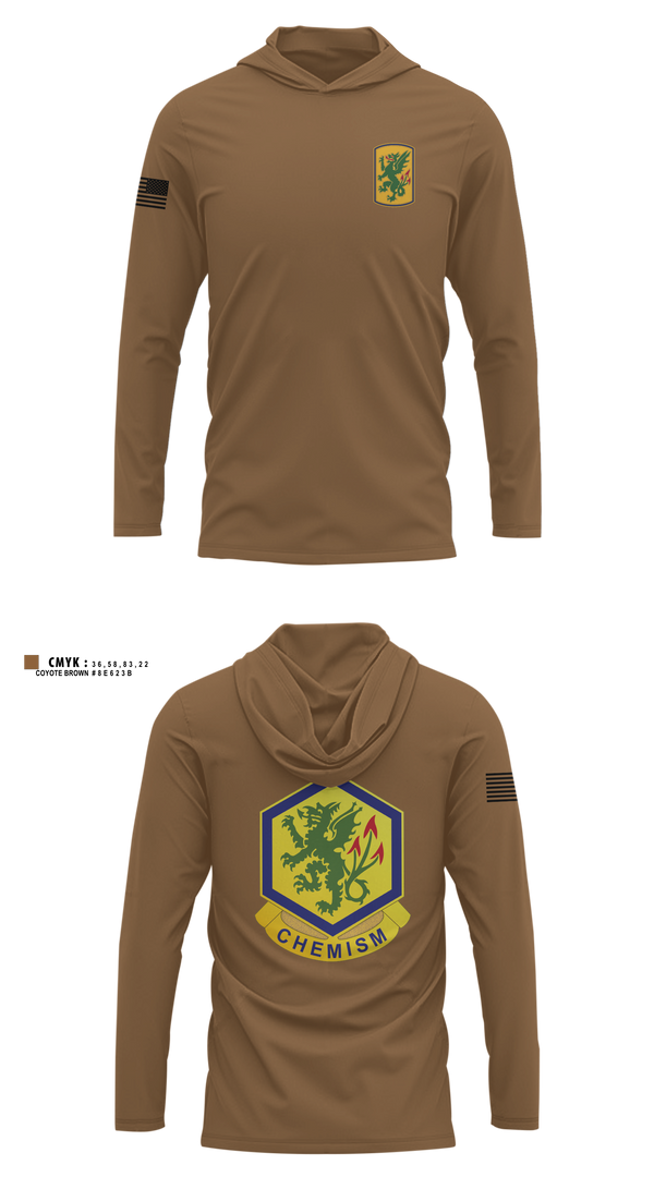 Long Sleeve Hooded Sun Shirt, 314th CBRN COMPANY, Army, Teamtime, Team time, sublimation, custom sports apparel, team uniforms, spirit wear, spiritwear, sports uniforms, custom shirts, team store, custom team store, fundraiser sports, apparel fundraiser