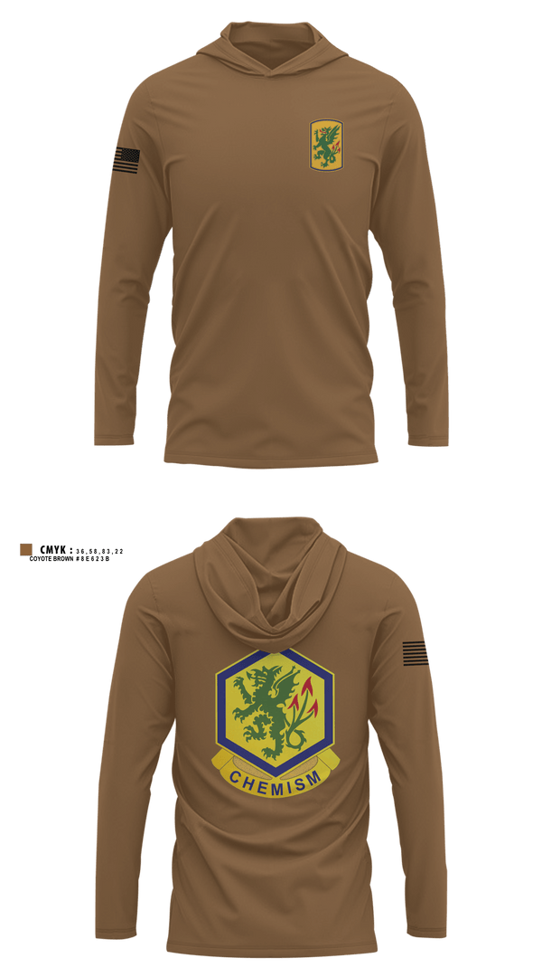 Long Sleeve Hooded Sun Shirt, 314th CBRN COMPANY, Army, Teamtime, Team time, sublimation, custom sports apparel, team uniforms, spirit wear, spiritwear, sports uniforms, custom shirts, team store, custom team store, fundraiser sports, apparel fundraiser