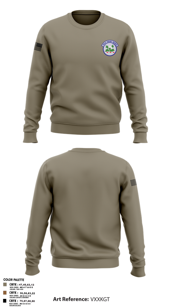 Crew Neck Sweatshirt, 151st Army Band, , Teamtime, Team time, sublimation, custom sports apparel, team uniforms, spirit wear, spiritwear, sports uniforms, custom shirts, team store, custom team store, fundraiser sports, apparel fundraiser