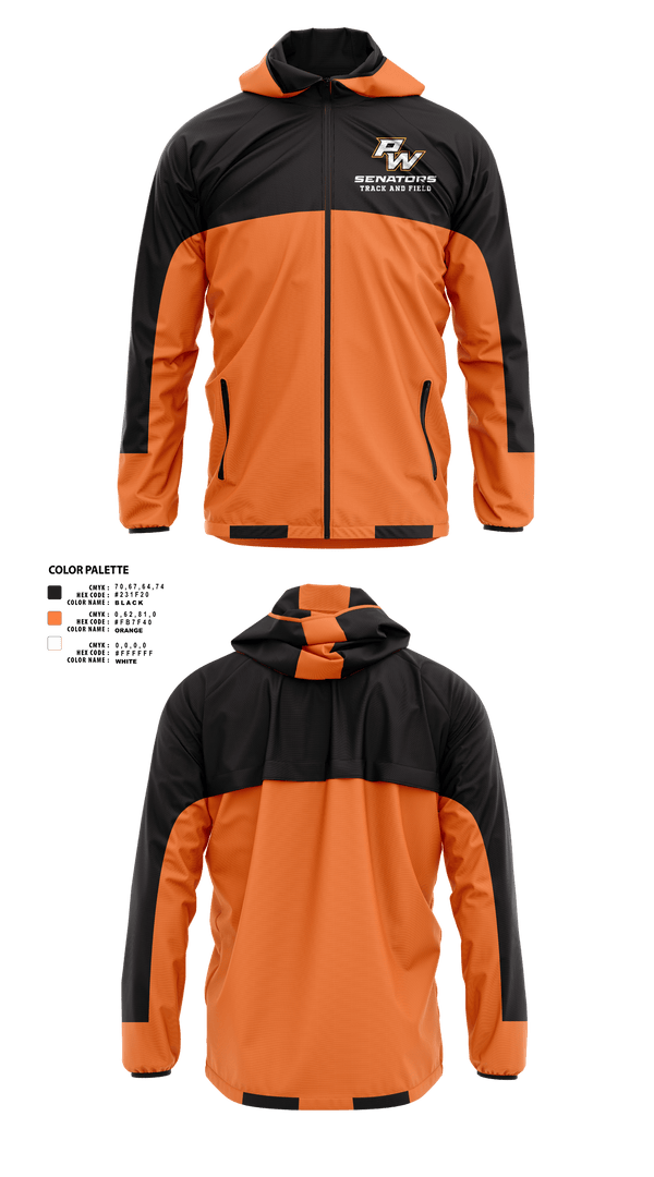 Portsmouth West Middle School Track and Field 57073821 Windbreaker - 30